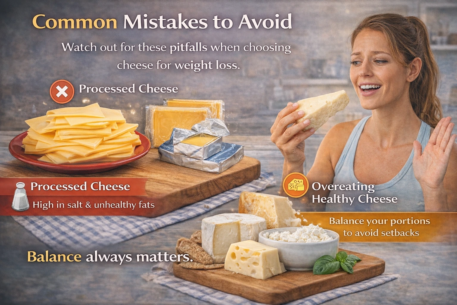Common mistakes choosing cheese for weight loss