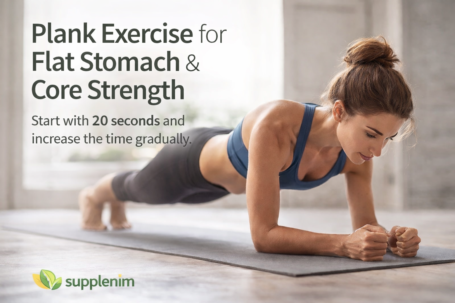Plank Simple Exercise for Flat Stomach and Core Strength