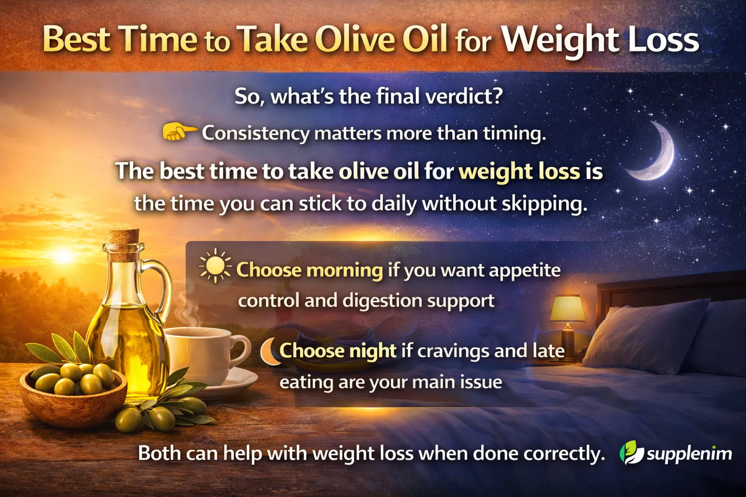Best Time to Take Olive Oil for Weight Loss