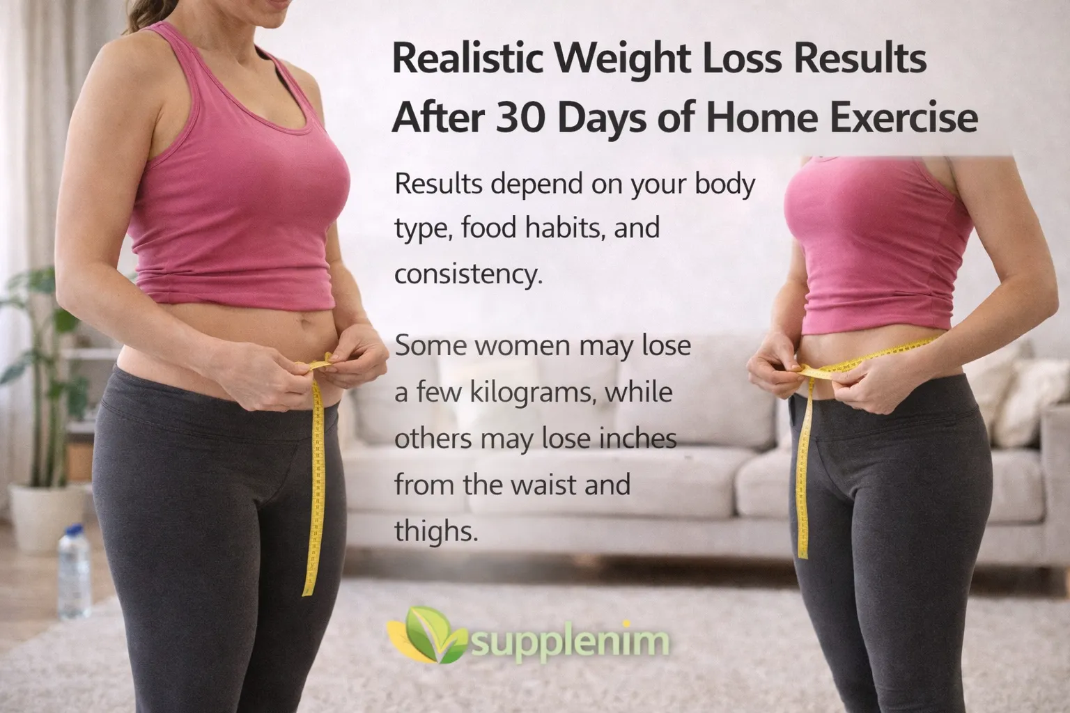 Realistic Weight Loss Results After 30 Days of Home Exercise