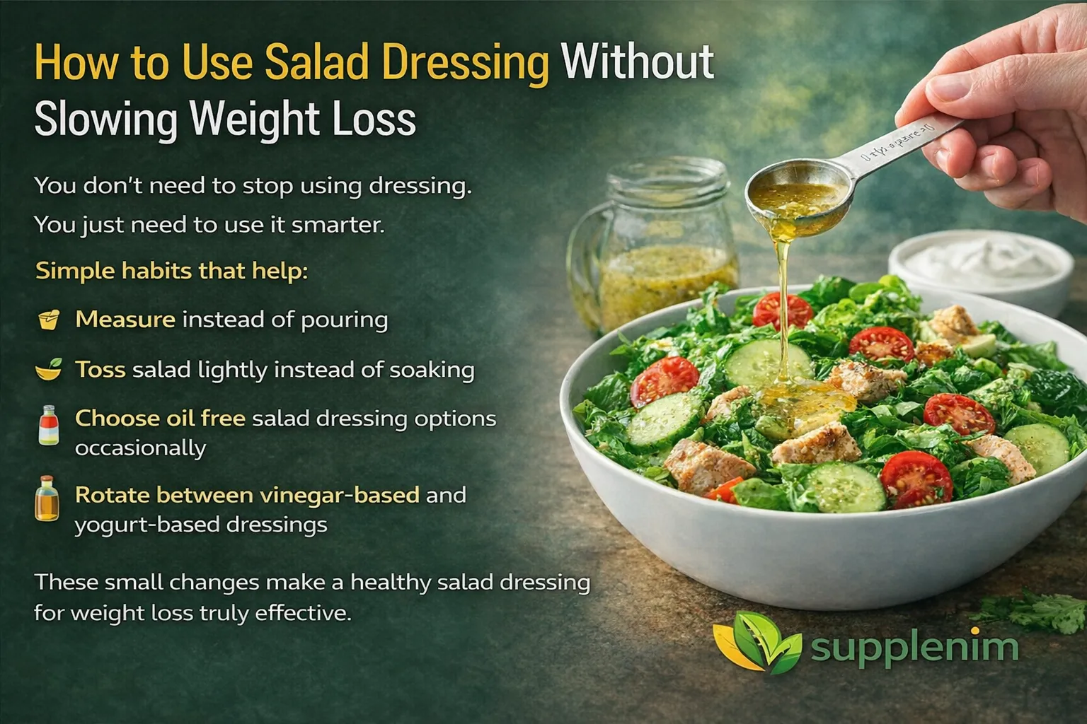 How to Use Salad Dressing Without Slowing Weight Loss