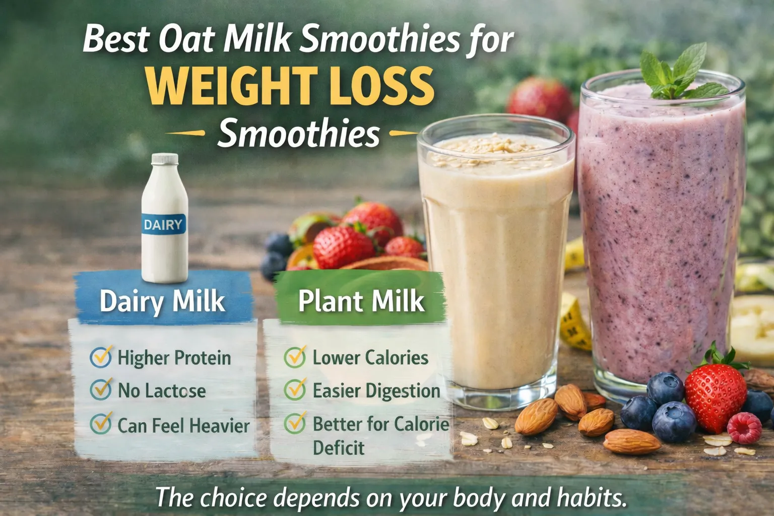 Best Oat Milk Smoothies for Weight Loss
