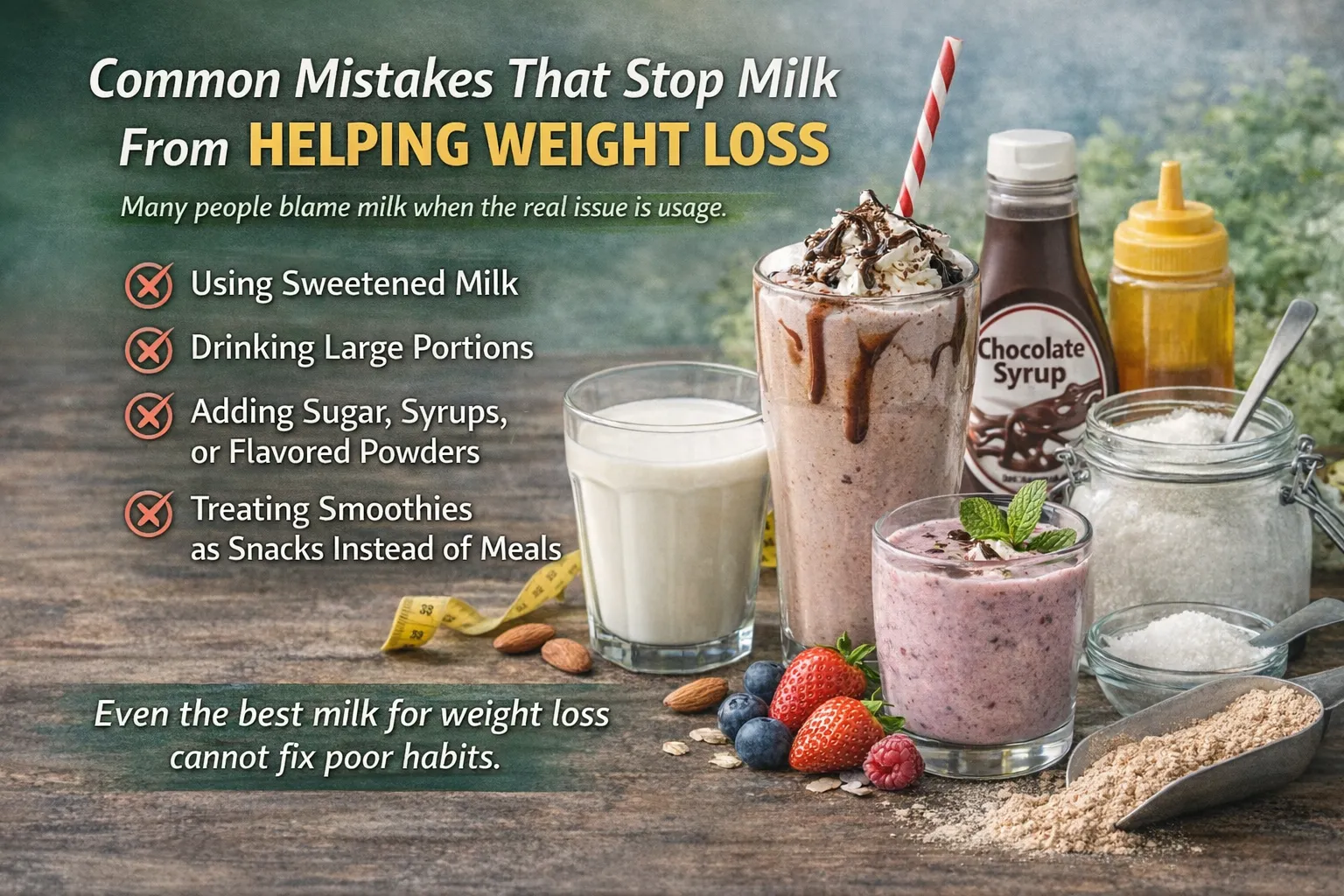 Common Mistakes That Stop Milk From Helping Weight Loss