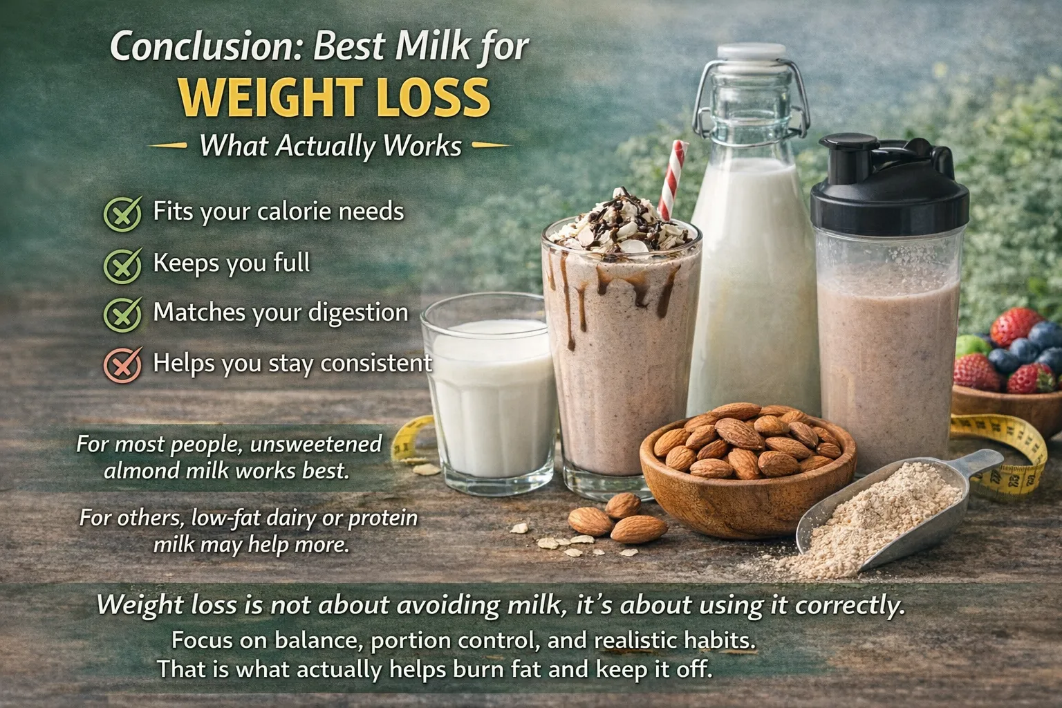 Conclusion: Best Milk for Weight Loss What Actually Works