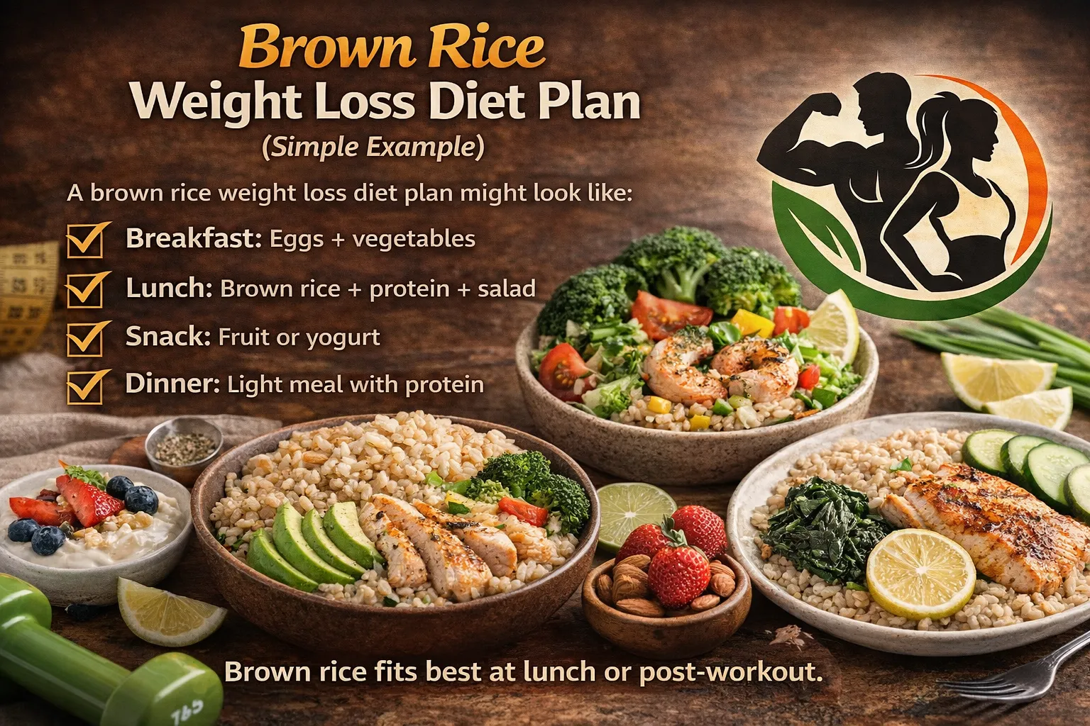 Brown Rice Weight Loss Diet Plan (Simple Example)