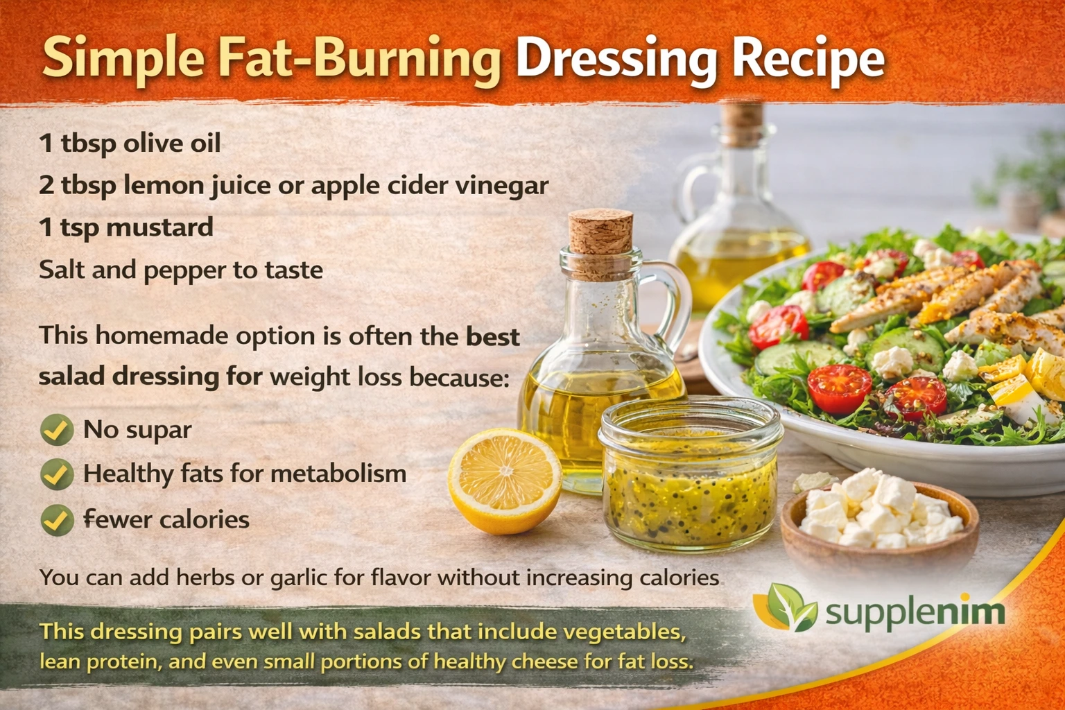 Simple Fat-Burning Dressing Recipe